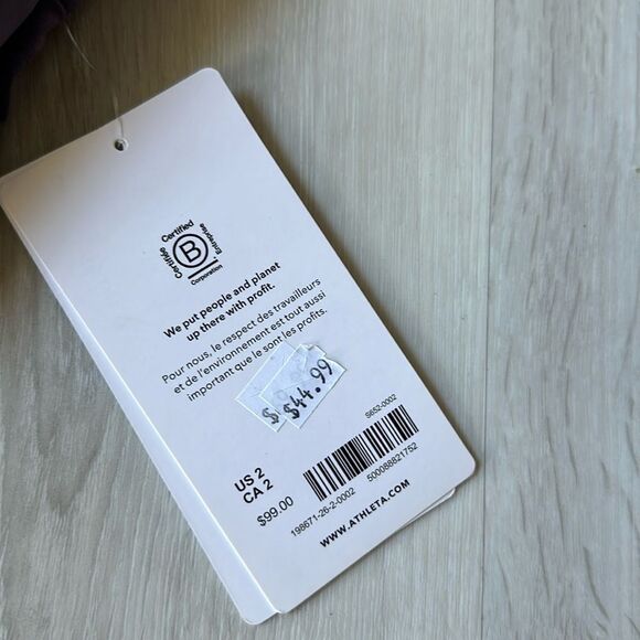 Athleta Brooklyn Ankle Pant Pantalon Cheville‎  (Purple) Size 2 NWT - Picture 7 of 8